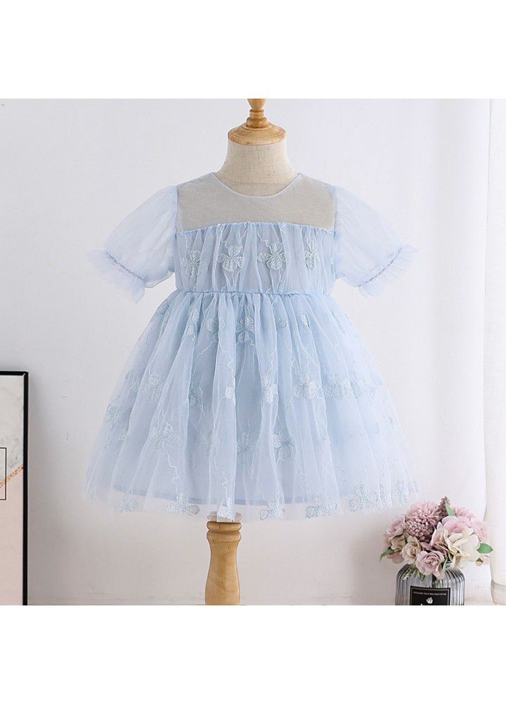 Girls' summer children's Jacquard Dress New Girls' princess skirt 