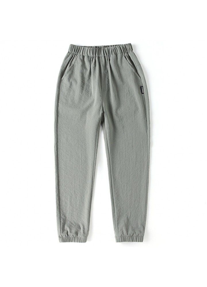 Manufacturers wholesale 2020 boys' Capris summer thin pants children's anti mosquito pants middle and large children's leisure sports pants 