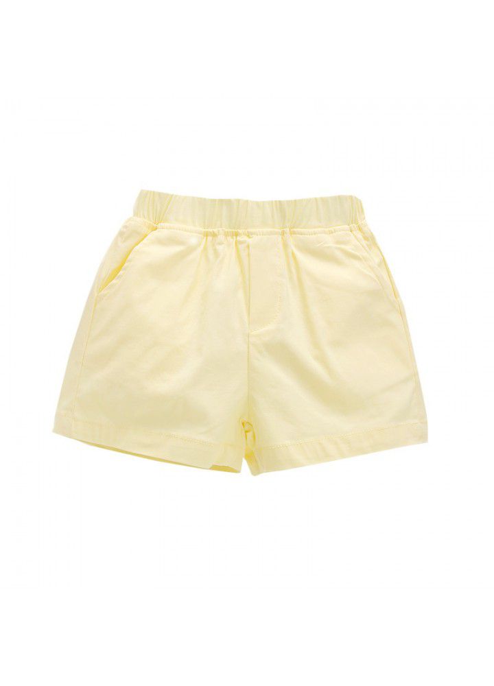 2021 summer new children's wear girls' shorts Korean casual elastic hot pants solid color fashion pants 