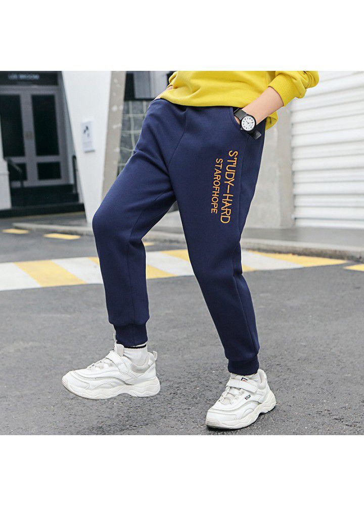 Children's Plush pants, children's sports pants, autumn and winter, Zhongda children's casual pants, 2021 new children's clothing manufacturer wholesale 
