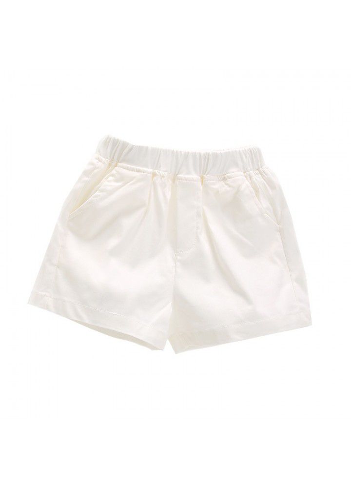 2021 summer new children's wear girls' shorts Korean casual elastic hot pants solid color fashion pants 