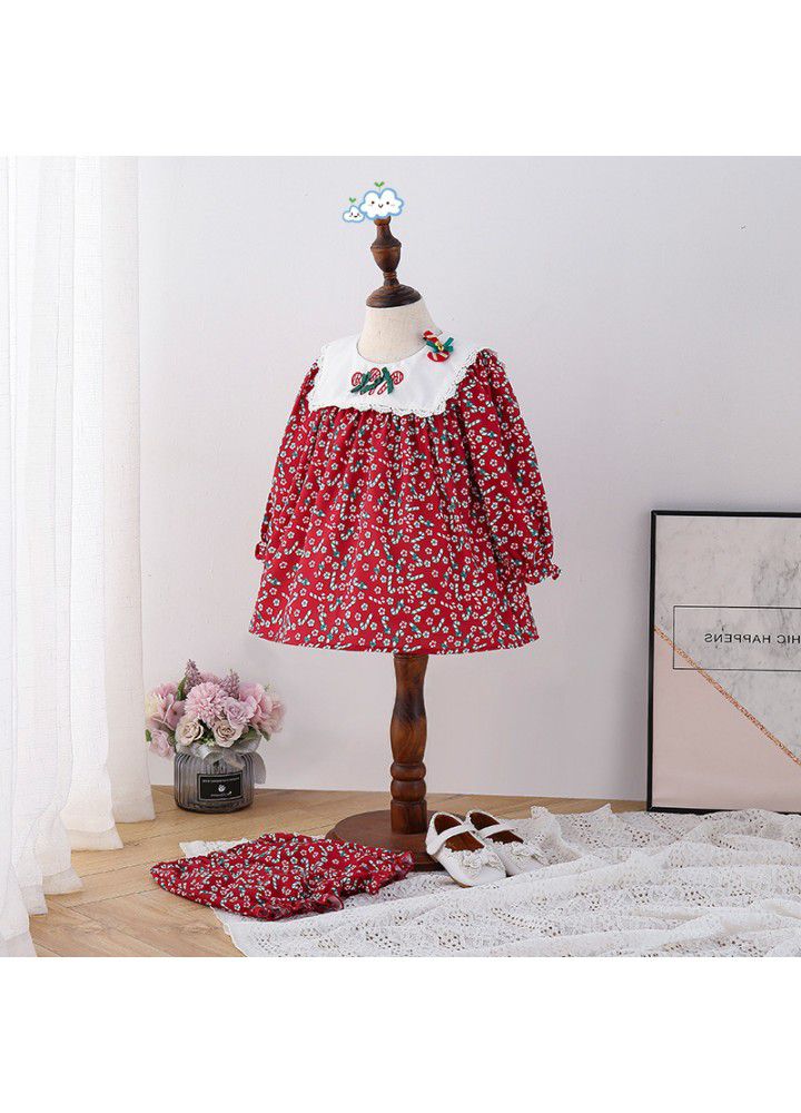 Girls' 2021 new set: Children's spring Princess Dress three piece children's fashion dress 