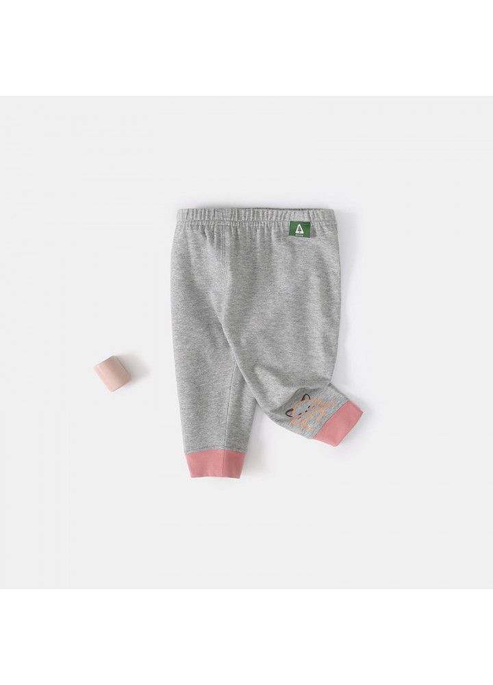 Amila children's wear 2021 new girls' pants spring and autumn wear children's foreign style pants striped girls' Leggings 