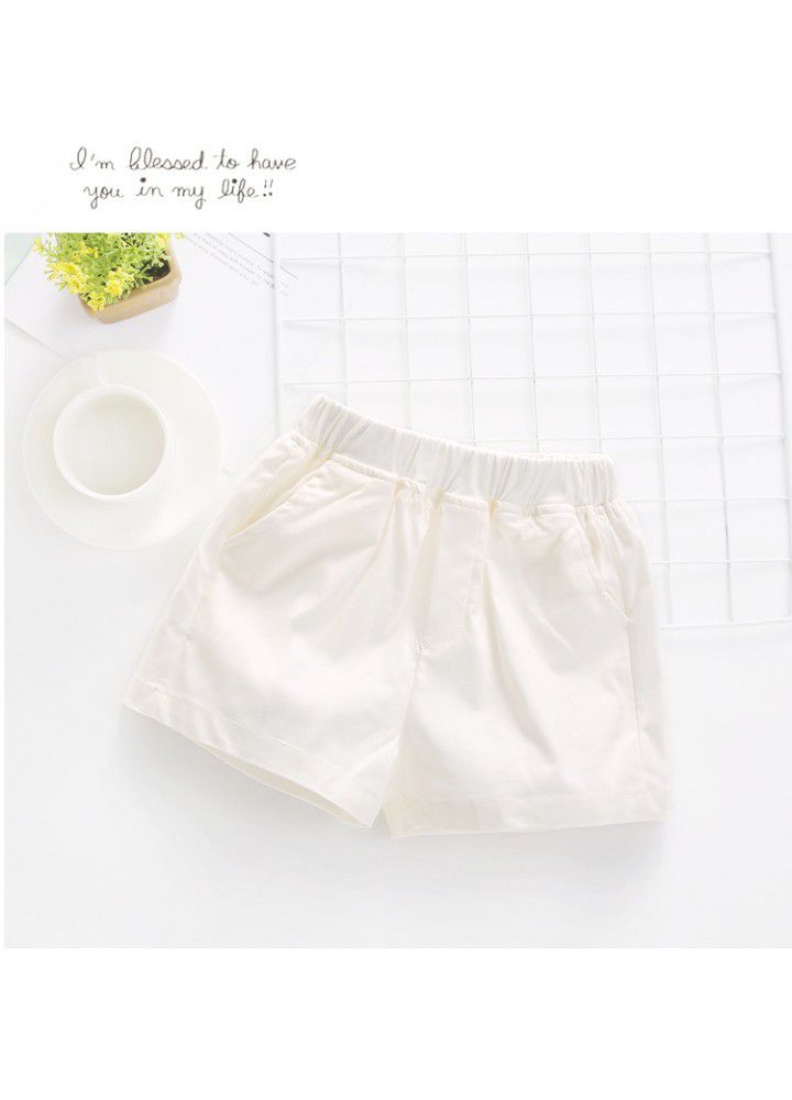 2021 summer new children's wear girls' shorts Korean casual elastic hot pants solid color fashion pants 