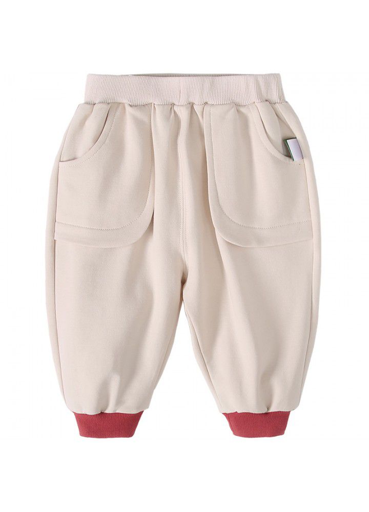 Amila children's casual pants spring and autumn baby sports pants new children's spring clothes 