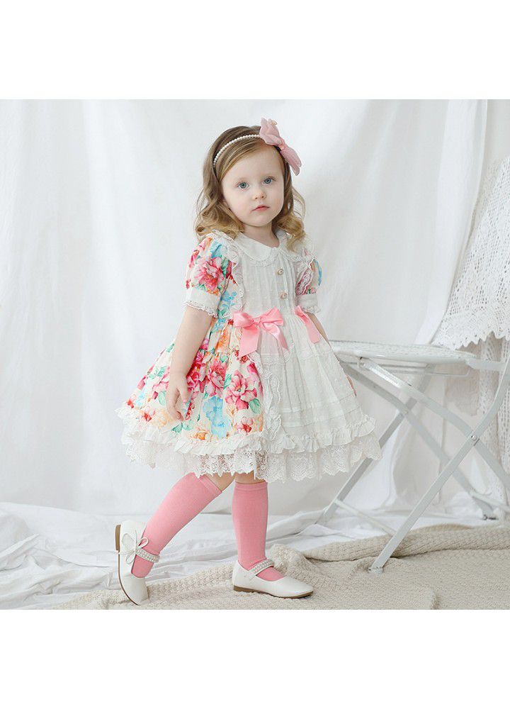 Baby dress Birthday Dress pompous skirt children Spanish princess skirt girl Lolita Dress 