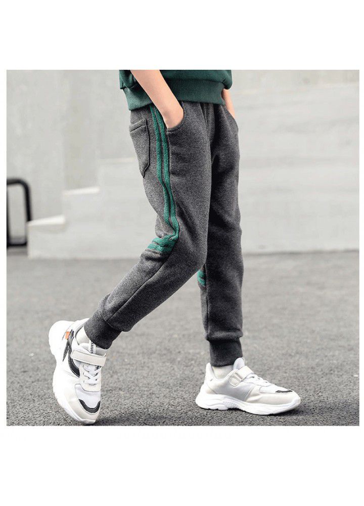 Boys' pants 2021 spring and autumn boys' pants leisure sports pants car green edge pants Zhongda children's pants manufacturer 