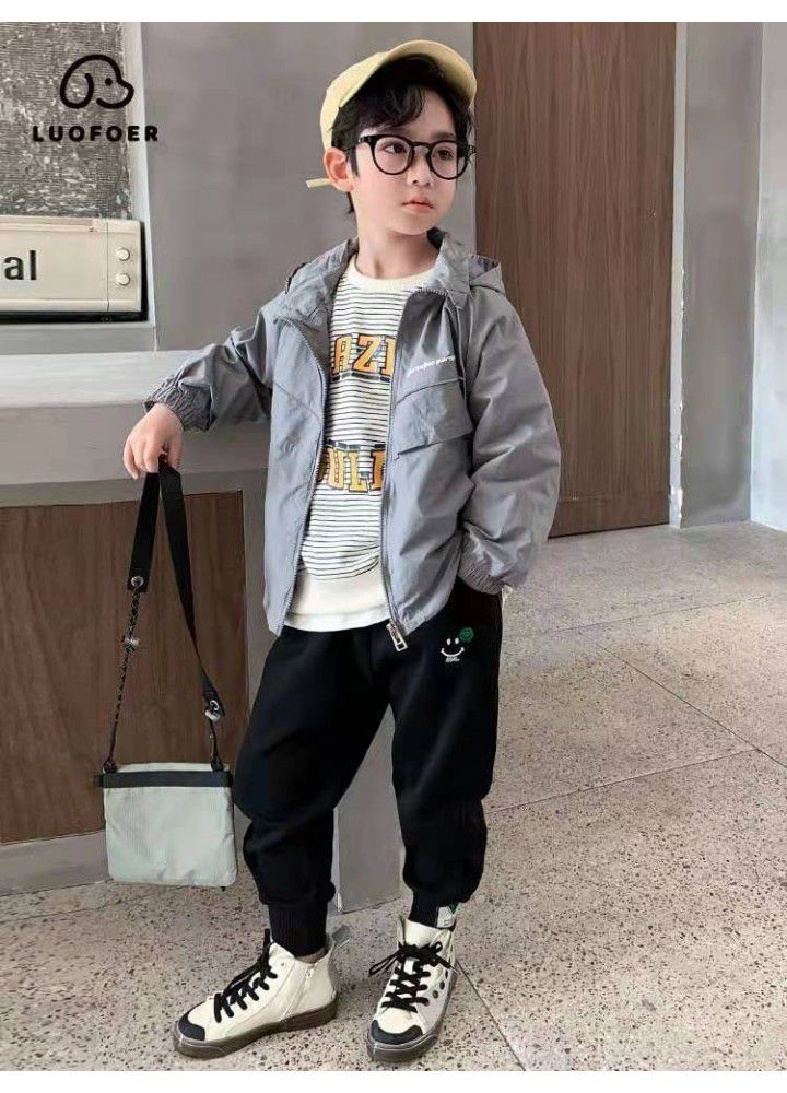 2021 spring and autumn boys' sports pants leisure style cartoon leisure men's Korean version spring new factory production 