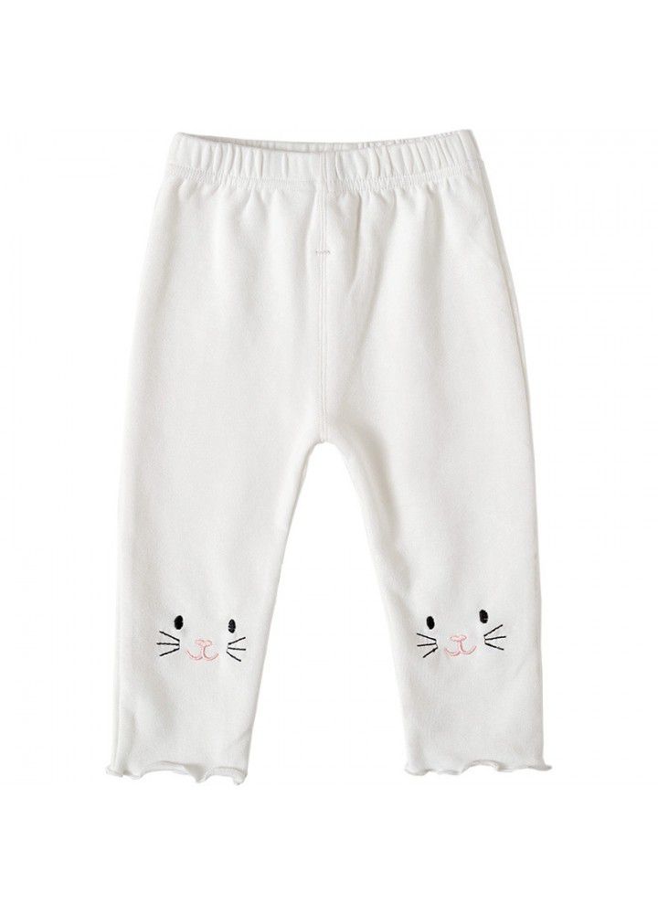 Children's wear girls' pants 2021 new spring and autumn 0-4 years old baby girls' thin pants 