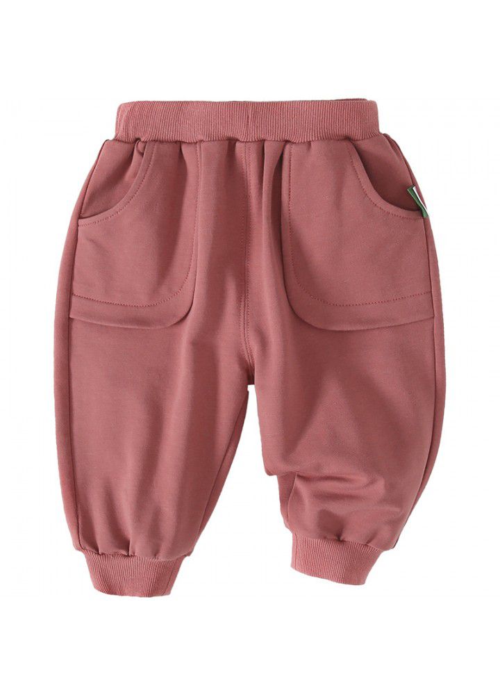 Amila children's casual pants spring and autumn baby sports pants new children's spring clothes 