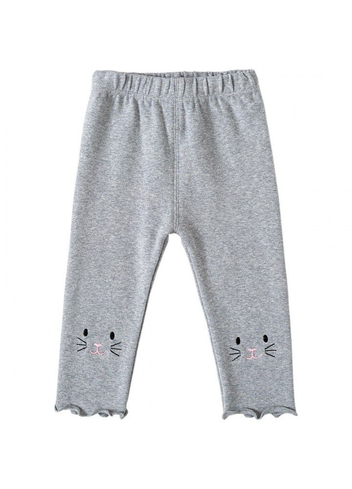Children's wear girls' pants 2021 new spring and autumn 0-4 years old baby girls' thin pants 