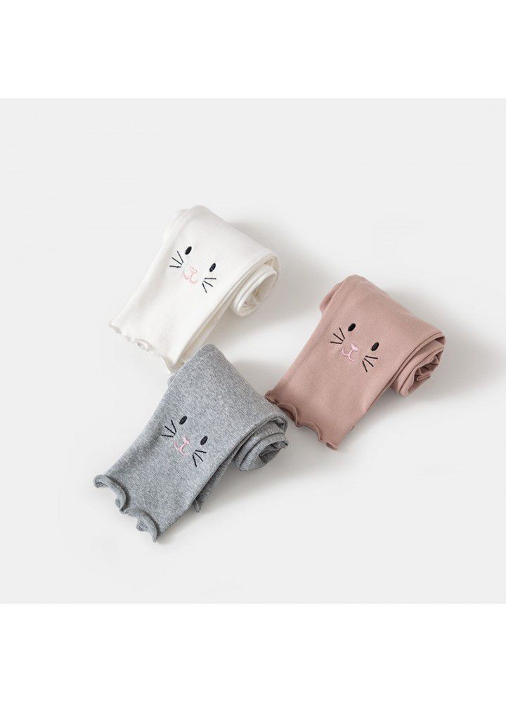 Children's wear girls' pants 2021 new spring and autumn 0-4 years old baby girls' thin pants 