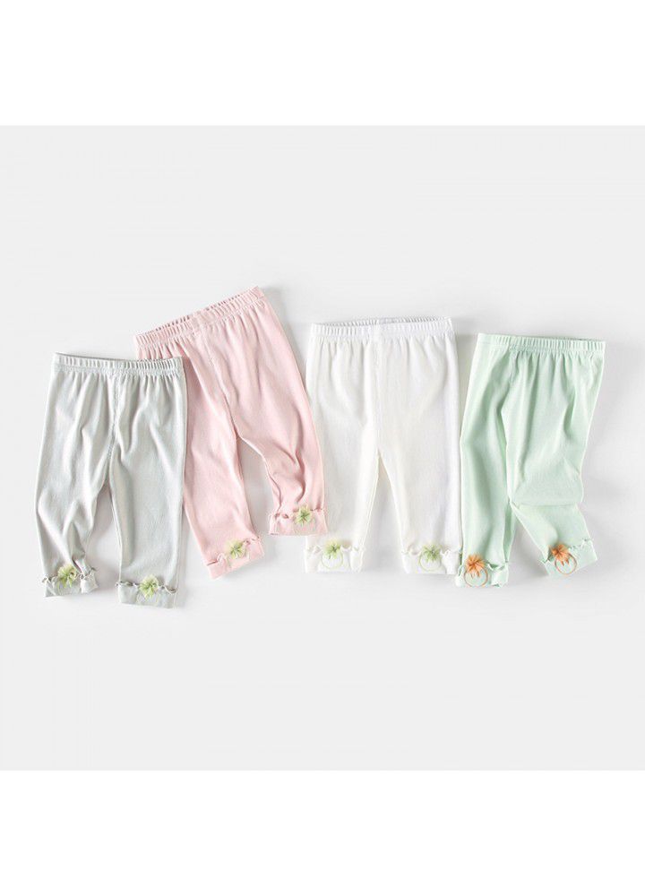 Amila girls' Leggings 2020 new children's wear children's light pants 1-3 year old girls' summer pants 0 