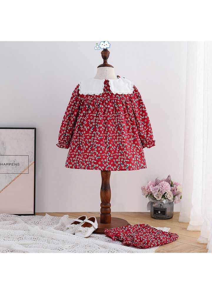 Girls' 2021 new set: Children's spring Princess Dress three piece children's fashion dress 