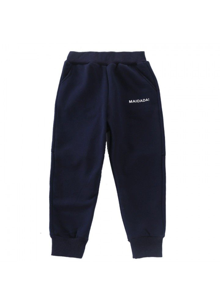 Boys' pants 2021 spring and autumn new boys' sports pants Korean CUHK children's casual pants streamline cotton pants 