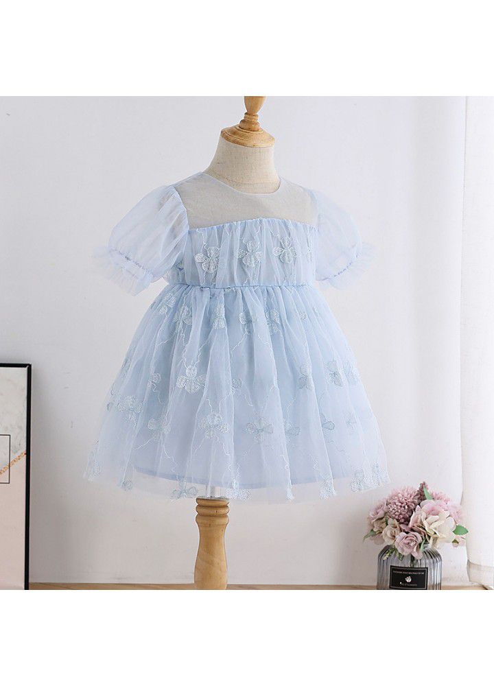 Girls' summer children's Jacquard Dress New Girls' princess skirt 