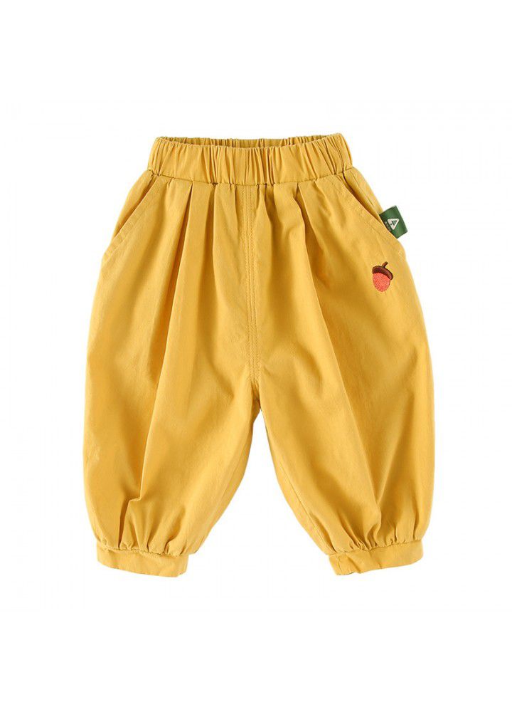 Amila children's casual pants summer thin children's breathable mosquito repellent pants baby Leggings 