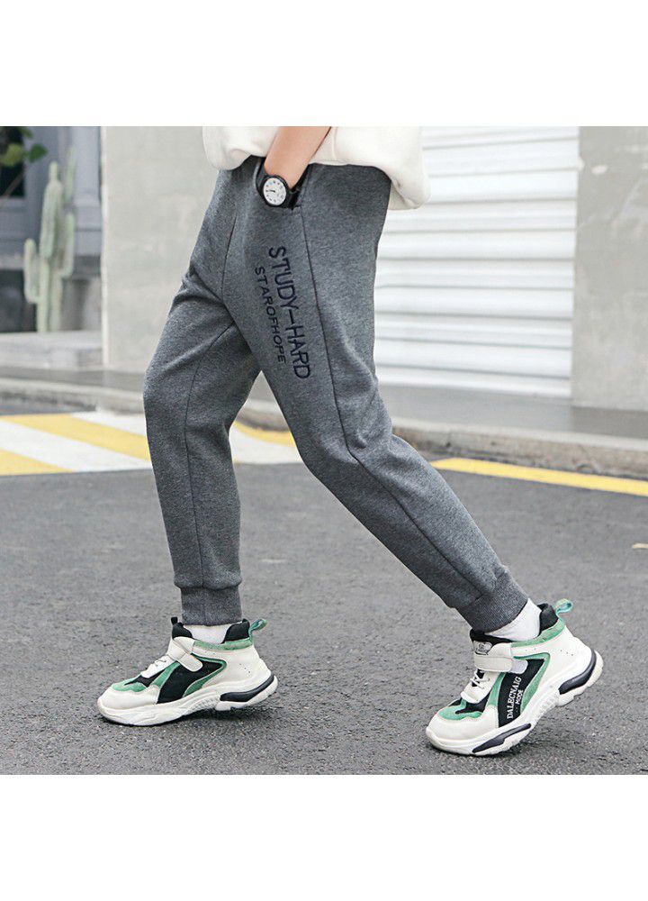 Children's Plush pants, children's sports pants, autumn and winter, Zhongda children's casual pants, 2021 new children's clothing manufacturer wholesale 