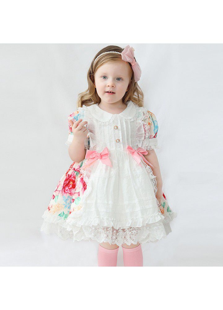 Baby dress Birthday Dress pompous skirt children Spanish princess skirt girl Lolita Dress 