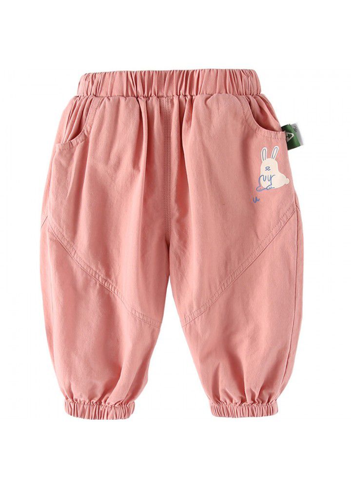 Amila children's wear baby sports pants spring 2021 new girls' Leggings baby spring wear 