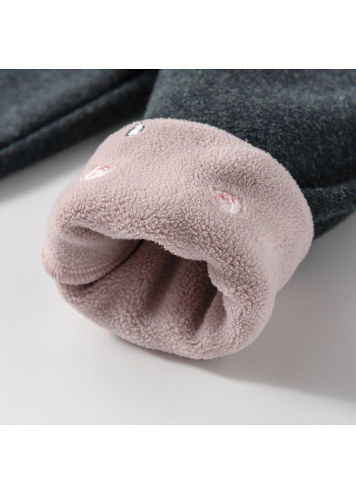 Girls' plush and thickened Leggings 2020 new winter clothes children's winter Pants Girls' warm pants 