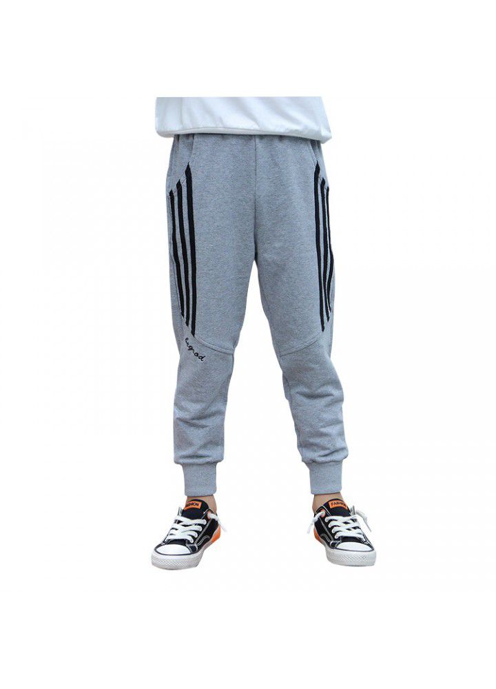 Boys' pants 2021 spring and autumn new cotton cover children's sports pants 