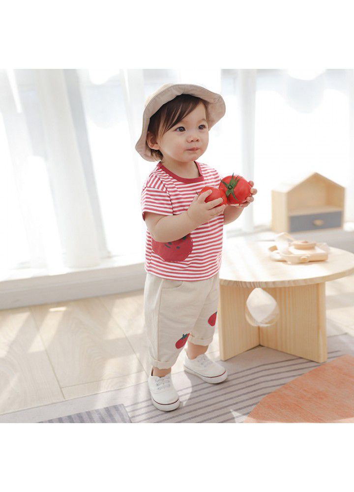 Amila girls' short sleeve suit 2021 new children's casual clothes 
