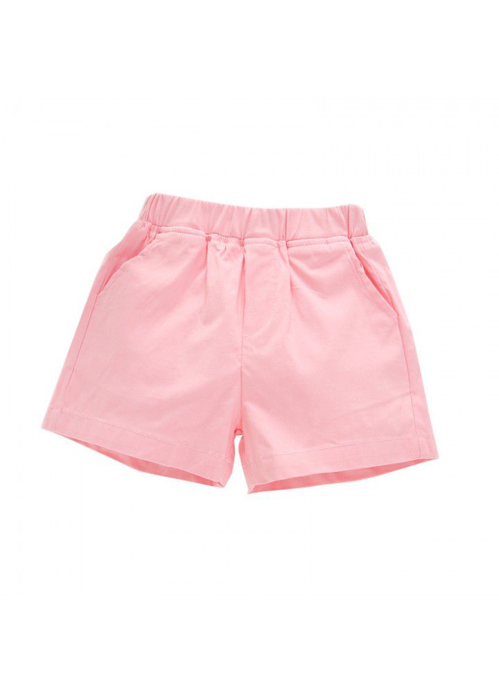2021 summer new children's wear girls' shorts Korean casual elastic hot pants solid color fashion pants 