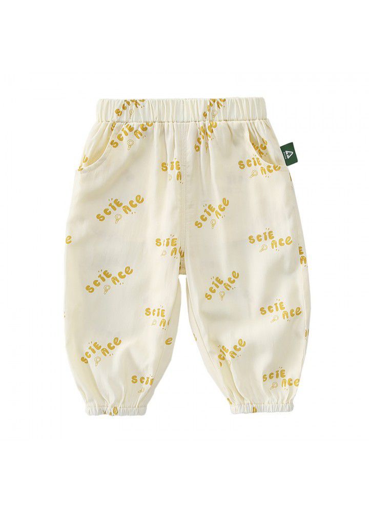 Amila Amila children's wear children's loose sports summer girls' casual pants girls' breathable anti mosquito pants 