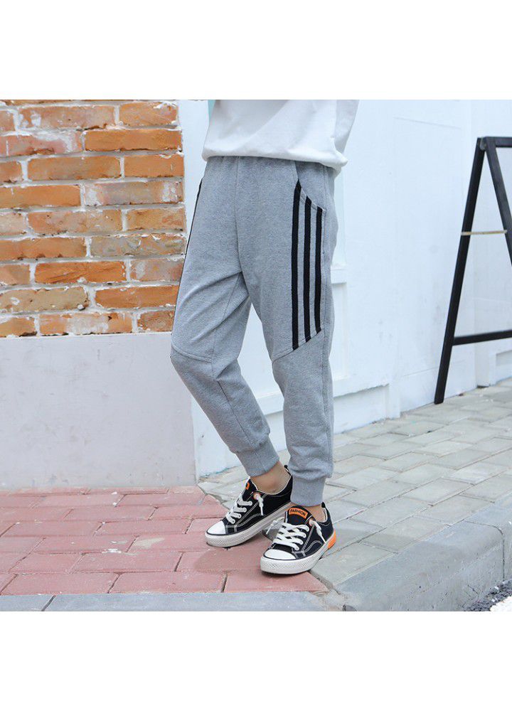 Boys' pants 2021 spring and autumn new cotton cover children's sports pants 