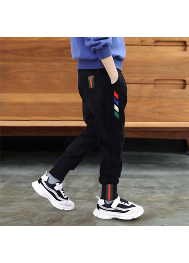 Boys' pants 2021 spring and autumn new casual pants Korean chaopai Zhongda children's sports pants factory wholesale 