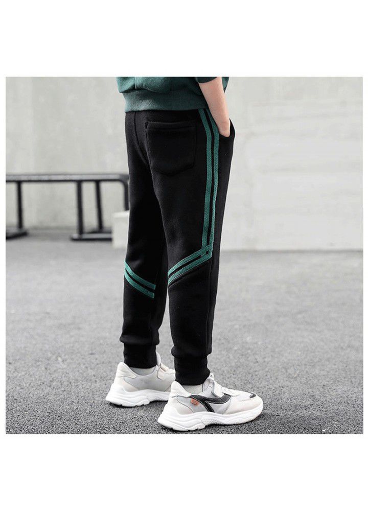 Boys' pants 2021 spring and autumn boys' pants leisure sports pants car green edge pants Zhongda children's pants manufacturer 