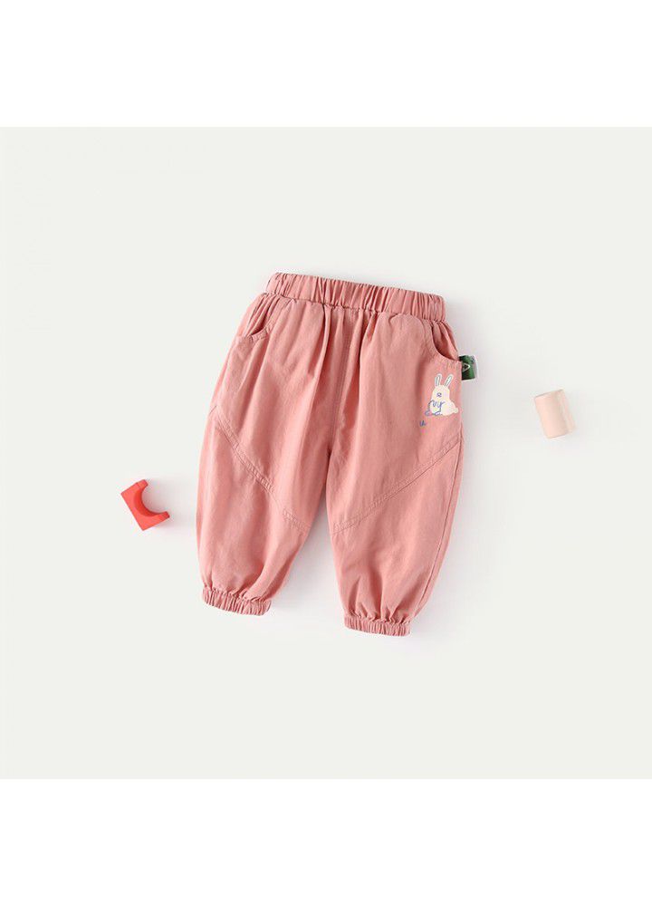 Amila children's wear baby sports pants spring 2021 new girls' Leggings baby spring wear 