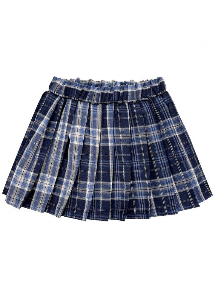 Girl's Plaid pleated skirt spring 2021 new children's JK skirt 