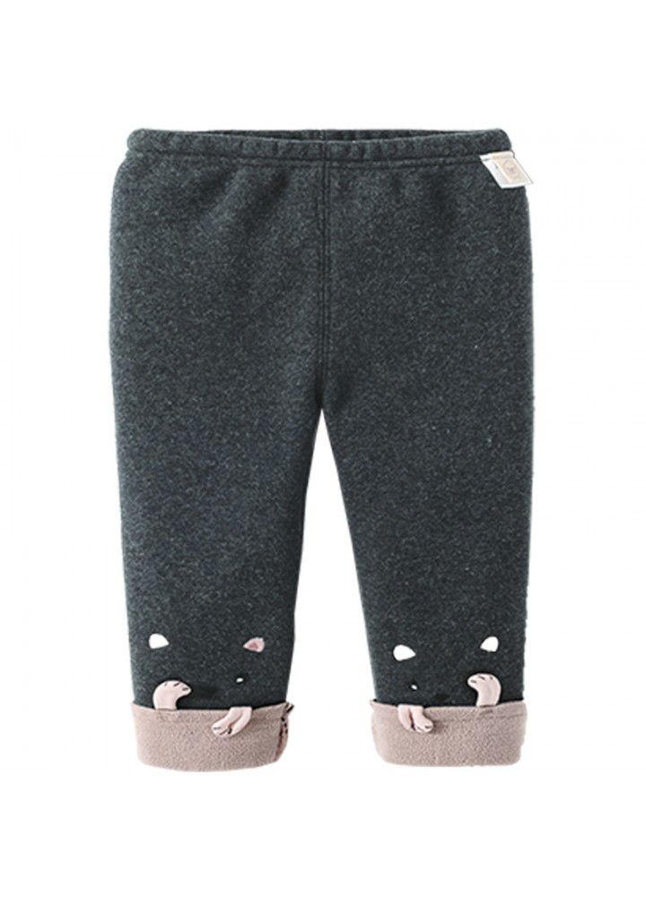 Girls' plush and thickened Leggings 2020 new winter clothes children's winter Pants Girls' warm pants 