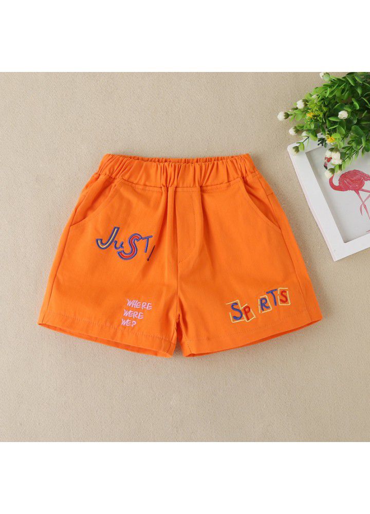 Girls' shorts summer new style children's foreign style cotton shorts wear red hot pants of CUHK girls' leisure net 