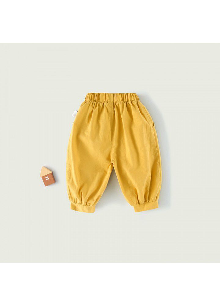Amila children's casual pants summer thin children's breathable mosquito repellent pants baby Leggings 