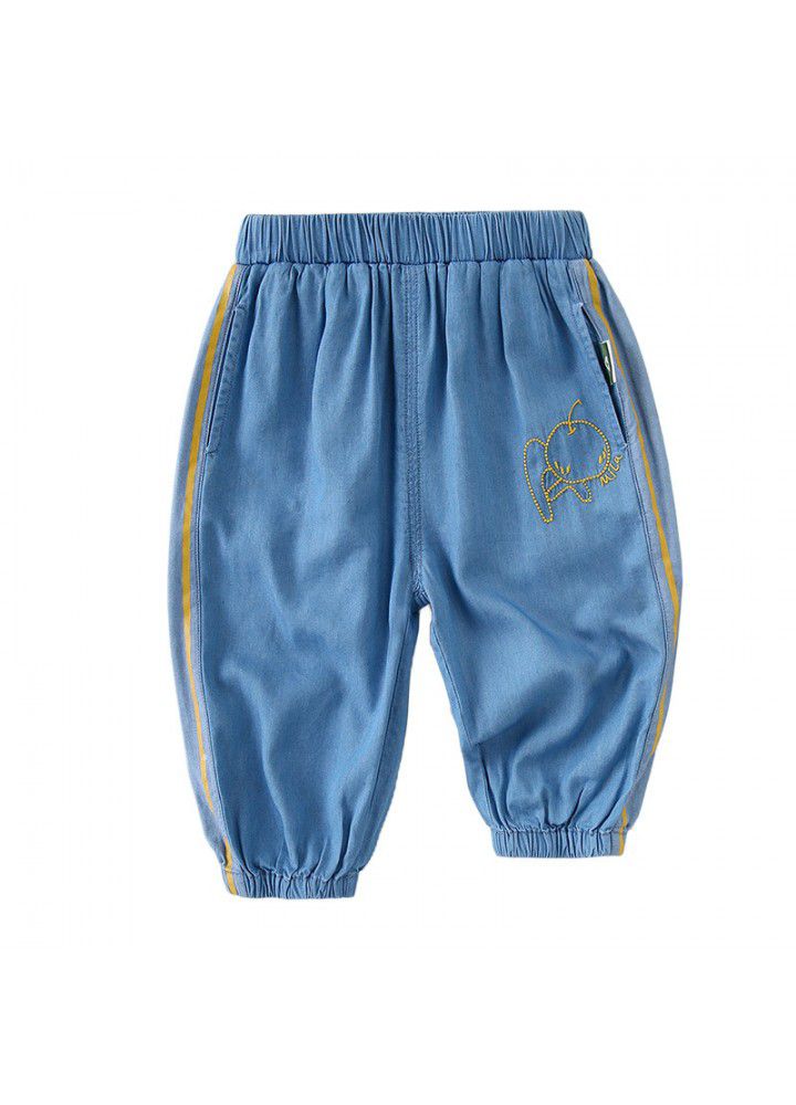 Amila Amila children's wear 2021 girls' Sports anti mosquito pants children's pants summer thin bottoms casual