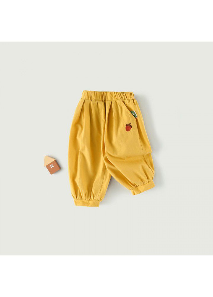 Amila children's casual pants summer thin children's breathable mosquito repellent pants baby Leggings 