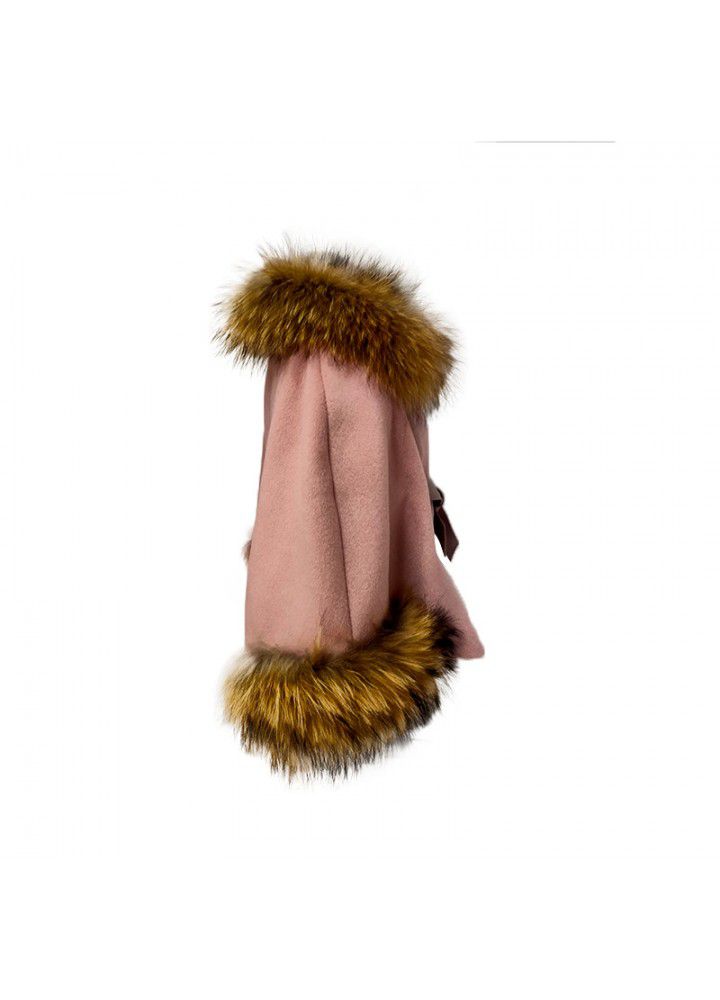 Jingshi ins children's Cape wool coat high end customized Spanish children's clothing girls' European and American Cape