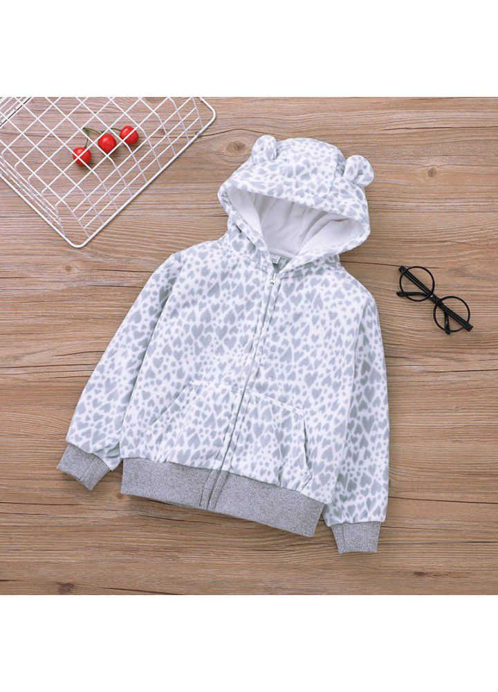 Children's wear new fall foreign trade hot zipper coat casual Hooded Jacket