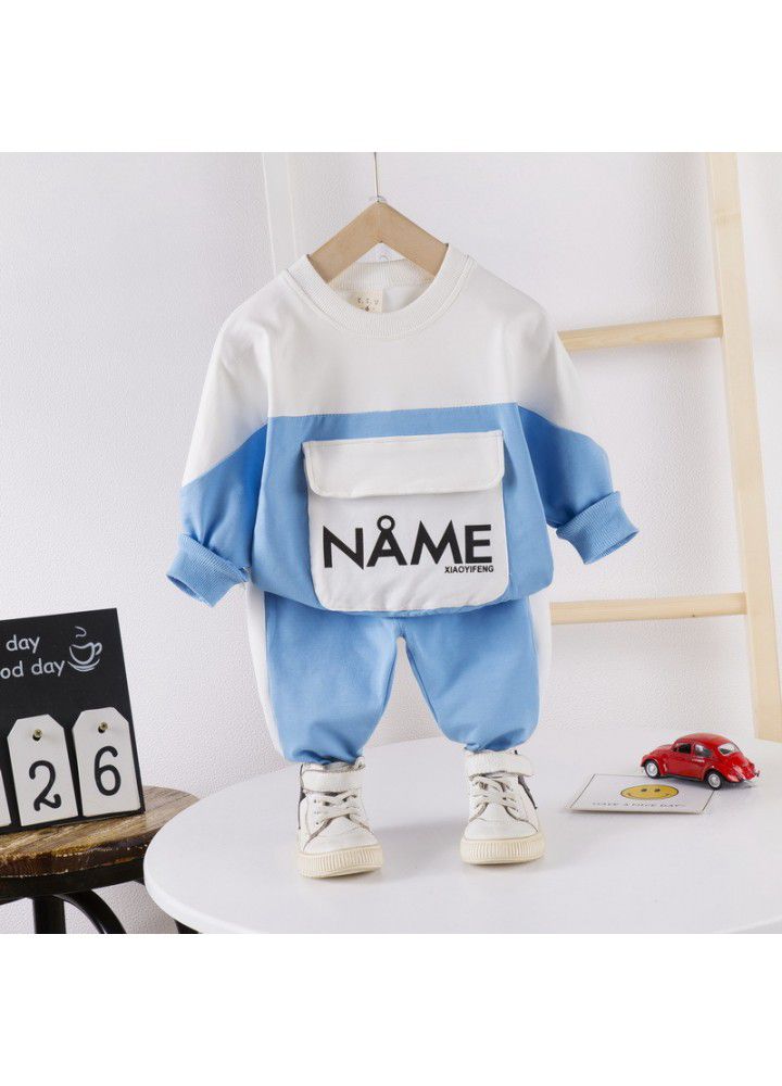 Postal children's clothing children's shirt set 20 new girls' Lapel casual pants boys' Jianlong top pants