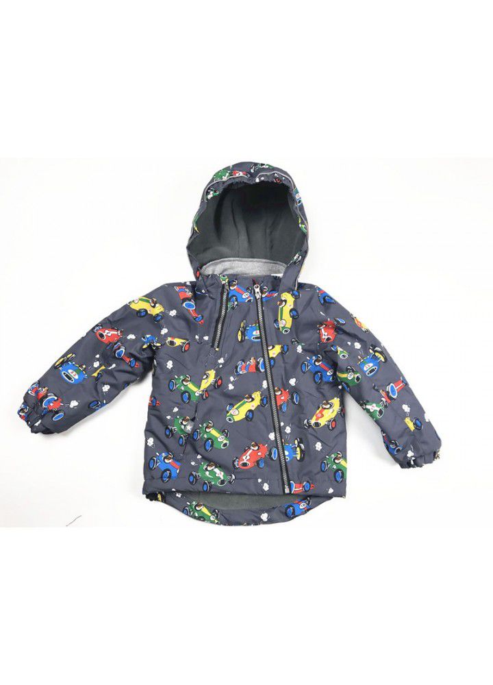 Children's Parka men's and women's windbreaker coat 2020 new children's clothing girls' Plush zipper top autumn and winter