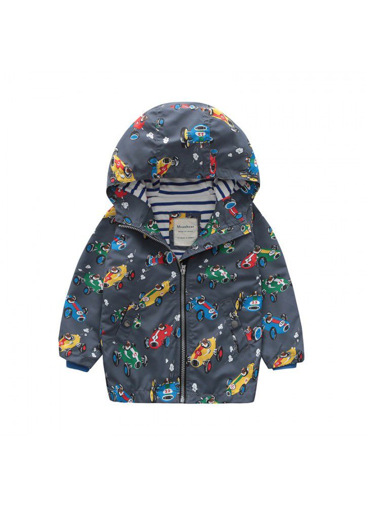 Children's Parka boys' jacket autumn 2020 new baby cartoon windbreaker