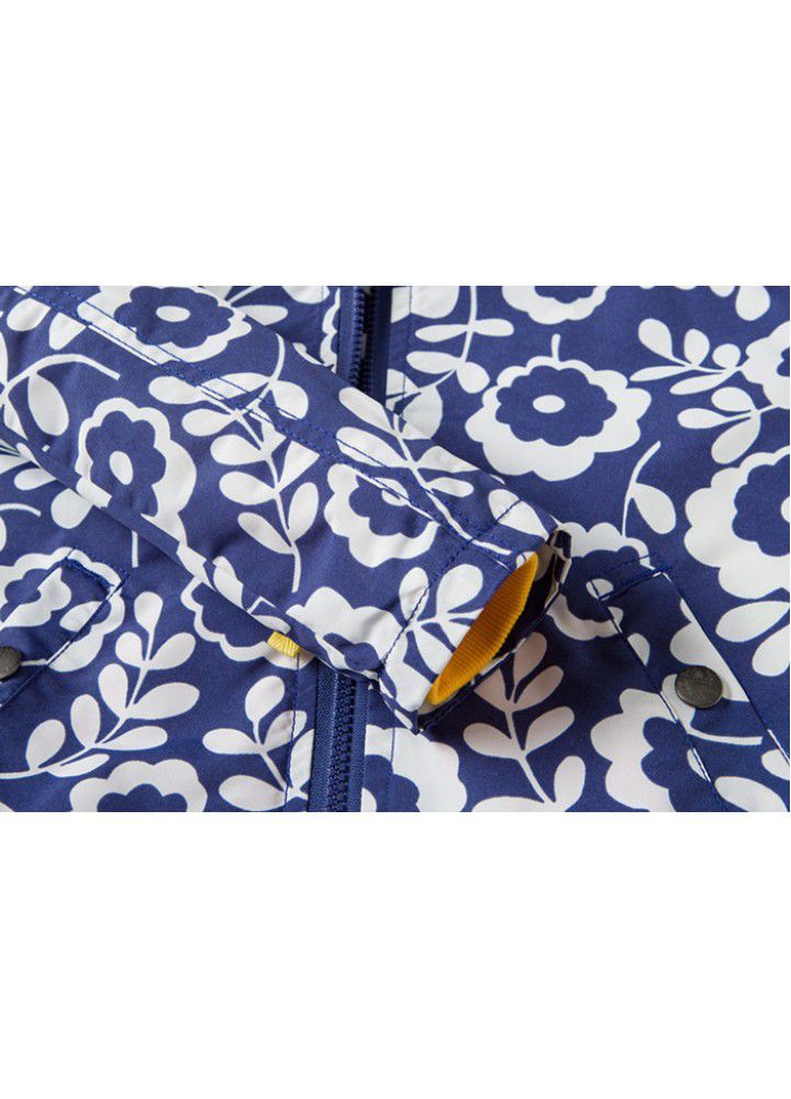 Girl's windbreaker coat spring and autumn new style spring suit European version cotton lining children's cardigan jacket