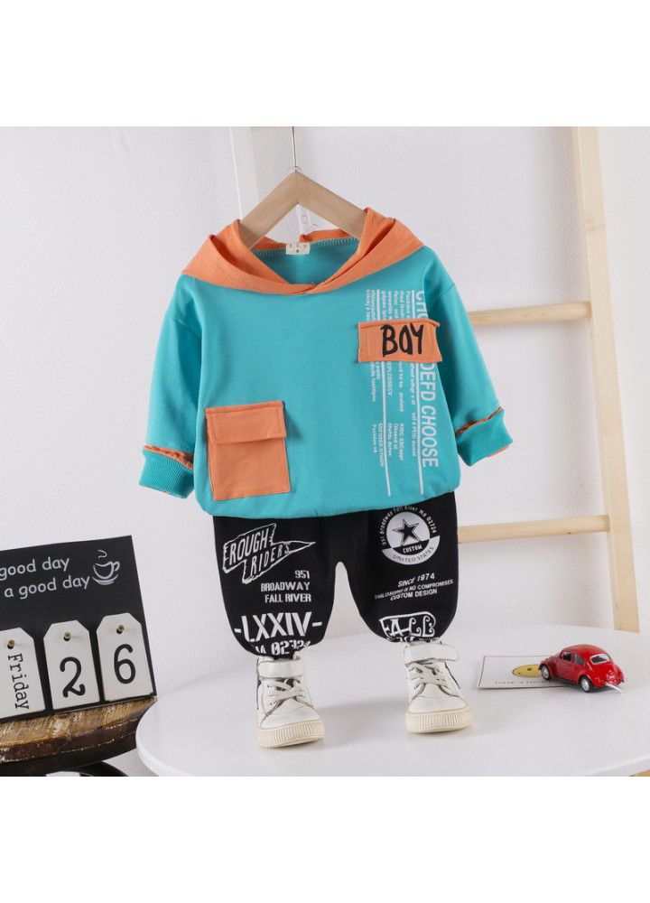Postal children's clothing children's shirt set 20 new girls' Lapel casual pants boys' Jianlong top pants