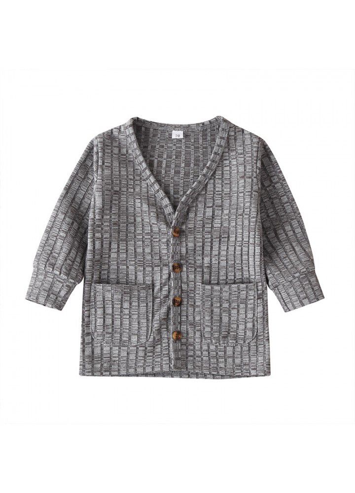 Spot men's and women's spring and autumn jacket solid color fashion children's jacket collar single breasted cross border wholesale hot sale