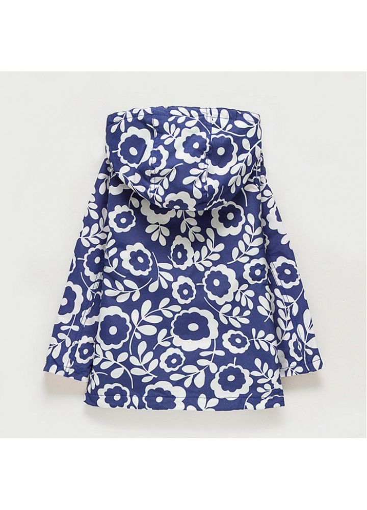 Girl's windbreaker coat spring and autumn new style spring suit European version cotton lining children's cardigan jacket