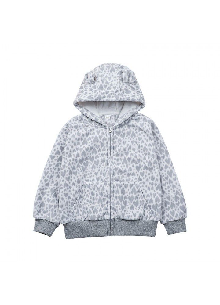 Children's wear new fall foreign trade hot zipper coat casual Hooded Jacket