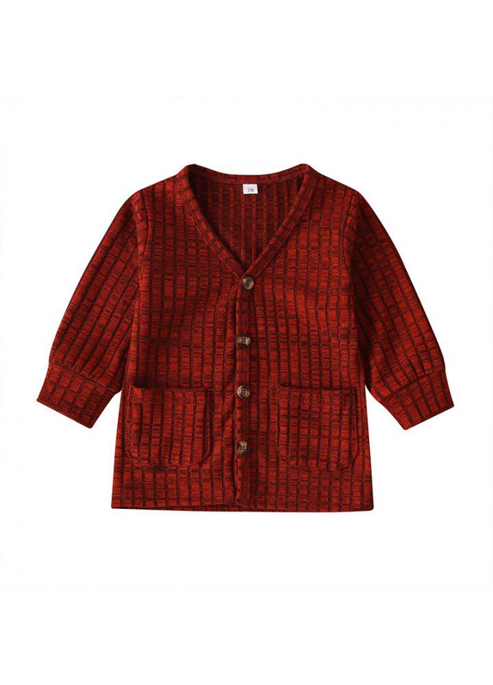 Spot men's and women's spring and autumn jacket solid color fashion children's jacket collar single breasted cross border wholesale hot sale